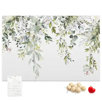 Printed Cork Memo Board Blooming nature