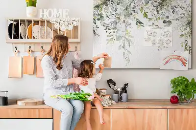 Printed Cork Memo Board Blooming nature