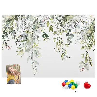 Printed Cork Memo Board Blooming nature