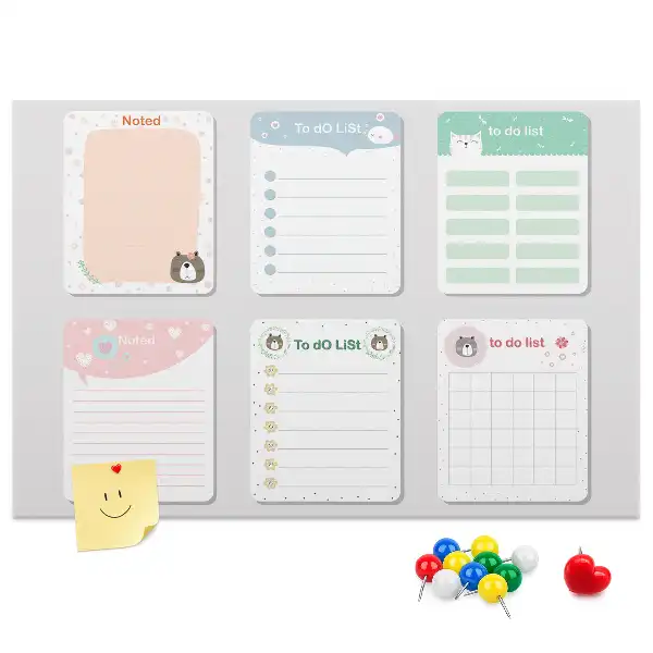 Colorful cork note memo board