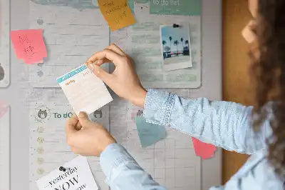 Colorful cork note memo board