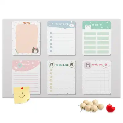 Cork memo board Colorful notes
