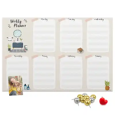 Printed Cork Board Weekly planner