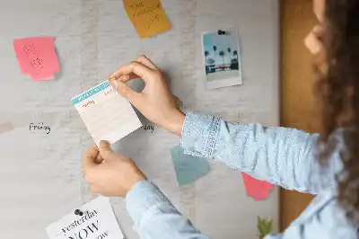 Printed Cork Board Weekly planner