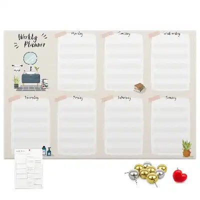 Printed Cork Board Weekly planner