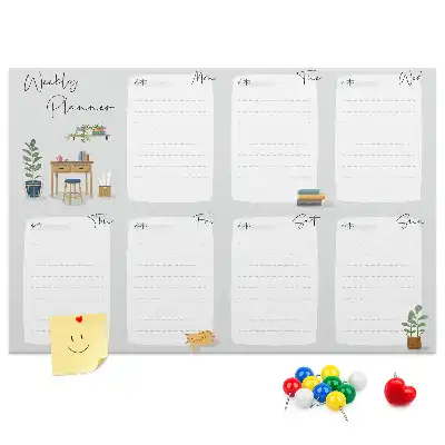 Cozy cork weekly planner memo board