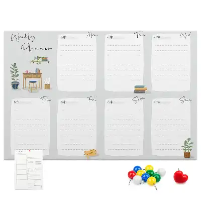 Cozy cork weekly planner memo board