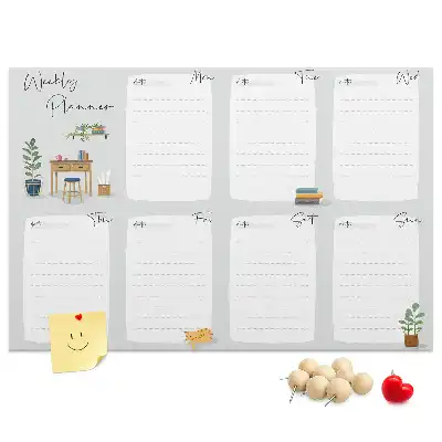 Cozy cork weekly planner memo board