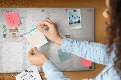 Cozy cork weekly planner memo board