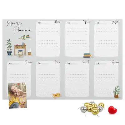Cozy cork weekly planner memo board