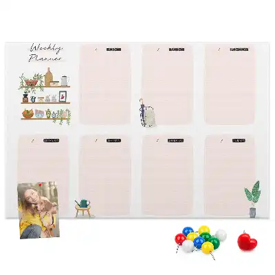 Printed Cork Board Weekly planner