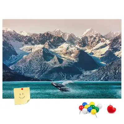 Printed Cork Memo Board Whale