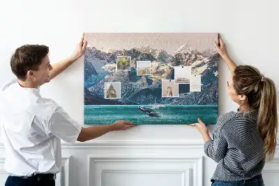 Printed Cork Memo Board Whale