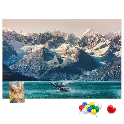Printed Cork Memo Board Whale