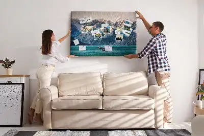 Printed Cork Memo Board Whale