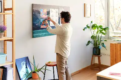 Printed Cork Memo Board Whale