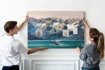 Printed Cork Memo Board Whale