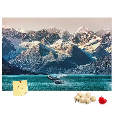 Printed Cork Memo Board Whale