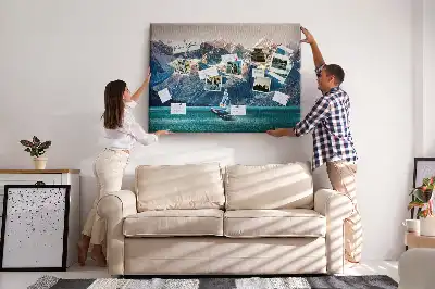 Printed Cork Memo Board Whale