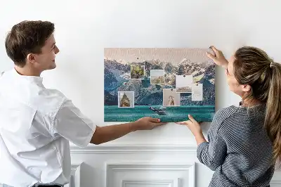 Printed Cork Memo Board Whale water