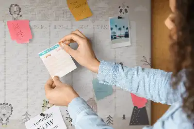 Weekly planner cork memo board