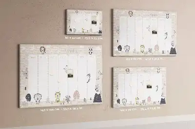 Weekly planner cork memo board