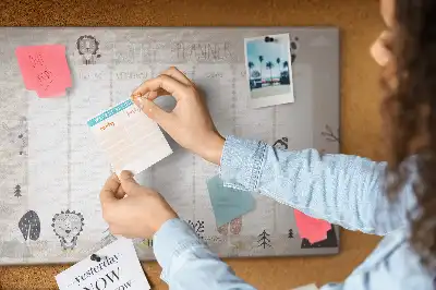Weekly planner cork memo board