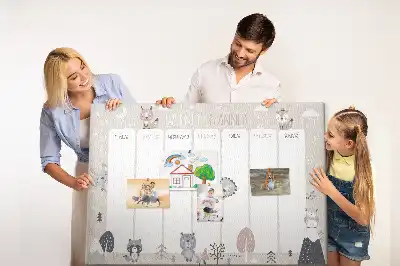 Printed Animal Themed Cork Planner Board