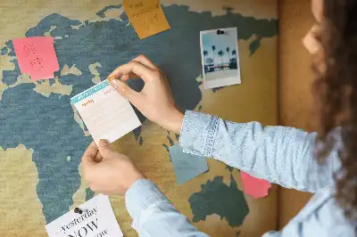 Old world map cork memo board