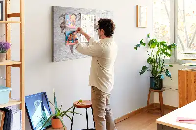 Printed Cork Board World Map in a Brick Design