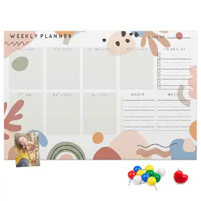 Printed Cork Board Full week planner