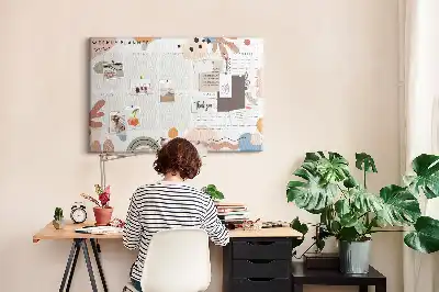 Printed Cork Board Full week planner