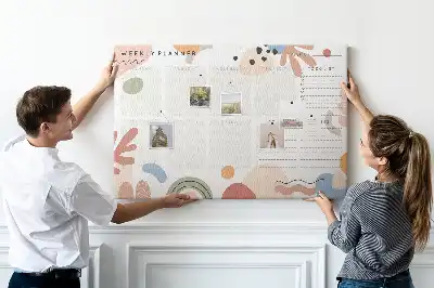 Printed Cork Board Full week planner