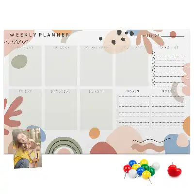 Printed Cork Board Full week planner