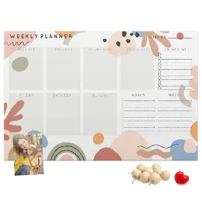 Printed Cork Board Full week planner