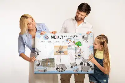 Cork Weekly Planner Memo Board for Kids