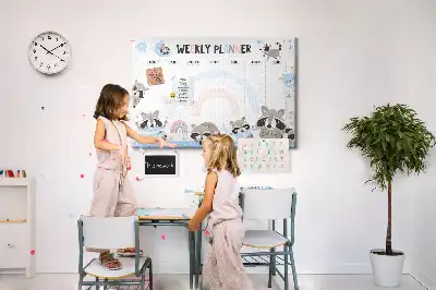 Cork Weekly Planner Memo Board for Kids