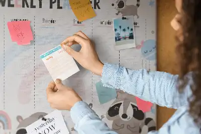 Cork Weekly Planner Memo Board for Kids
