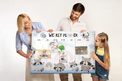 Cork Weekly Planner Memo Board for Kids