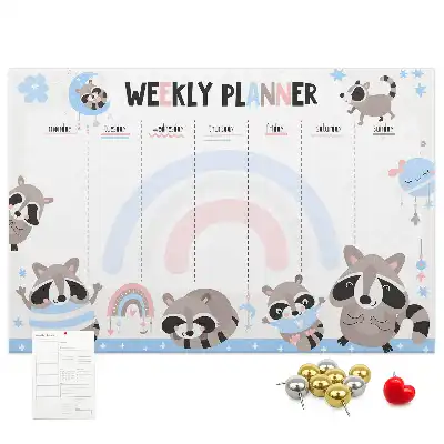 Cork Weekly Planner Memo Board for Kids
