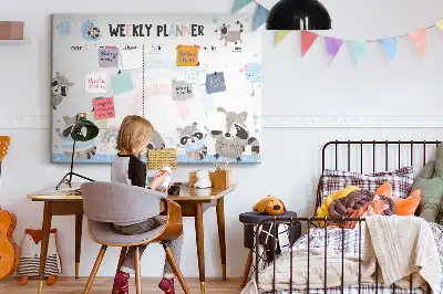 Cork Weekly Planner Memo Board for Kids