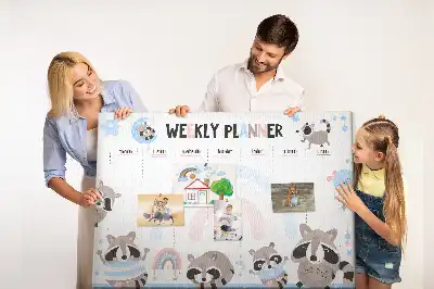 Cork Weekly Planner Memo Board for Kids