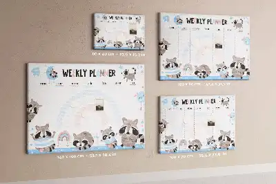 Cork Weekly Planner Memo Board for Kids