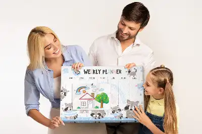 Cork Weekly Planner Memo Board for Kids