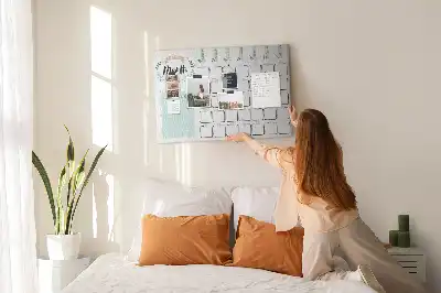 Monthly Planner Printed Cork Memo Board