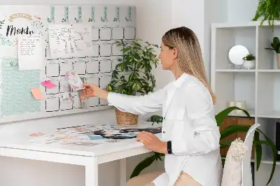 Monthly Planner Printed Cork Memo Board