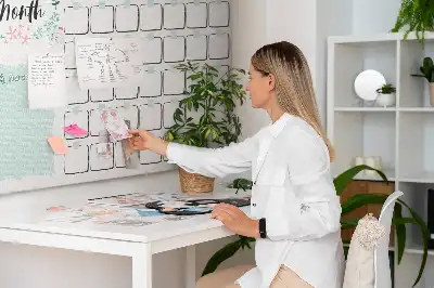 Monthly Planner Printed Cork Memo Board