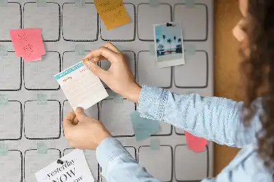 Monthly Planner Printed Cork Memo Board