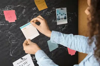 World map cork memo board