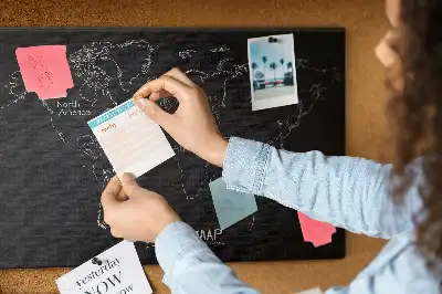 Cork memo board World map countries